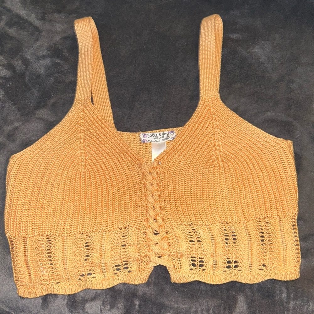 Orange Knit Women's Top